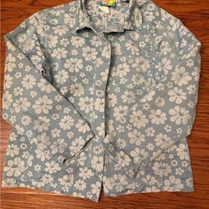 Big Bud Press Light Blue and Cream Floral Jacket